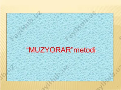 “muzyorar”metodi — PPT