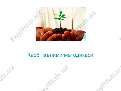 касб таълими методикаси — PPT