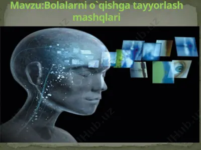 bolalarni o`qishga tayyorlash mashqlari — PPTX