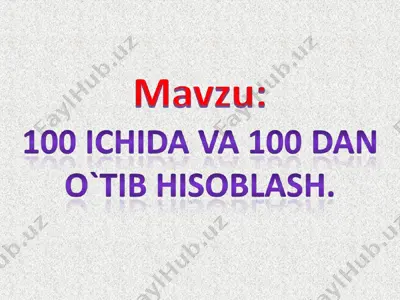 matematika. 3-sinf.ovozli — PPT