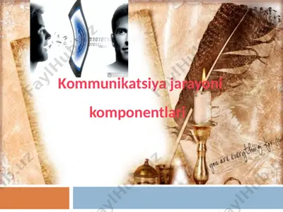 kommunikatsiya jarayoni komponentlari — PPT