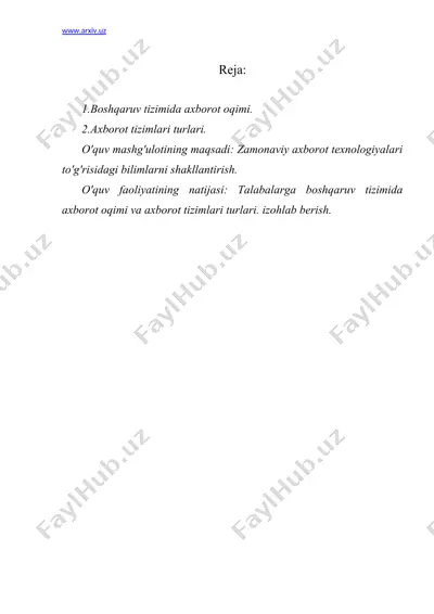 zamonaviy axborot texnologiyalari — DOC