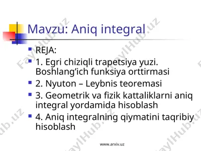 aniq integral — PPT