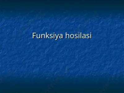 funksiya hosilasi — PPT