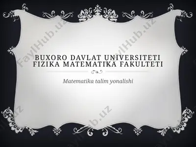 matematik analiz — PPTX
