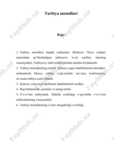 tаrbiya mеtоdlаri — DOC
