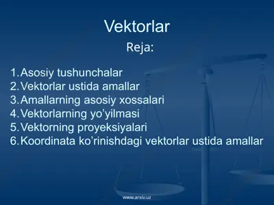 vektorlar — PPTX