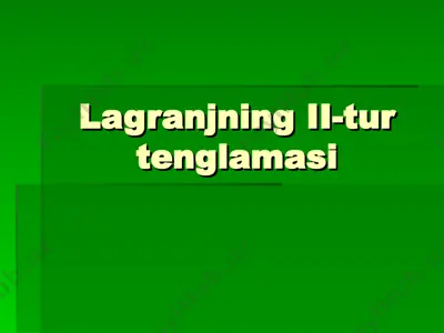 lagranjning ii-tur tenglamasi — PPT