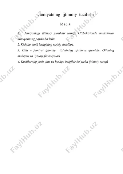 jаmiyatning ijtimоiy tuzilishi — DOC
