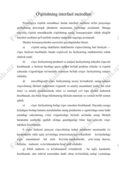 o'qitishning interfaol metodlari 2 — DOC