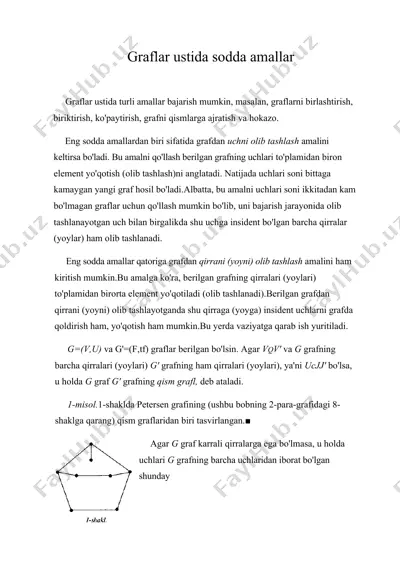 graflar ustida sodda amallar — DOC