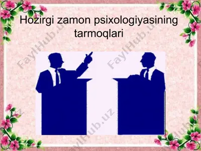 hozirgi zamon psixologiyasining tarmoqlari — PPT