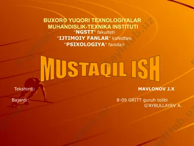 shaxsning faolligi. faoliyat turlari — PPTX