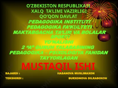 o’qituvchi psixologiyasi — PPTX