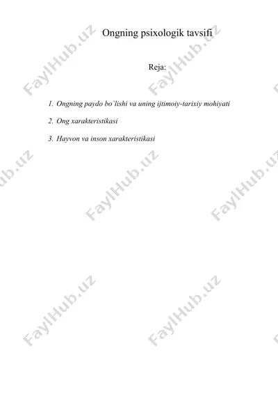 ongning psixologik tavsifi — DOC