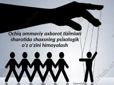 ochiq ommaviy axborot tizimlari sharotida shaxsning psixologik o\\'z o\\'zini himoyalash — PPTX