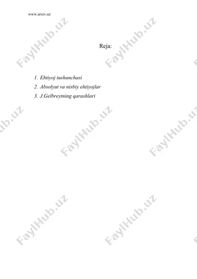 inson ehtiyojlari psixologiyasi — DOC