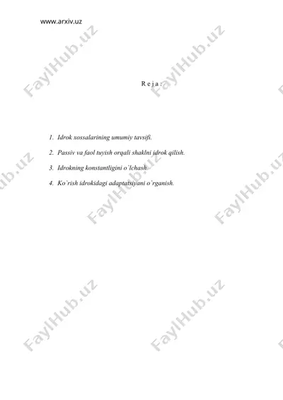 ko`rish idrokini tadqiq etish — DOC