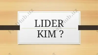 lider kim — PPTX