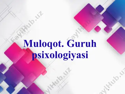 muloqot. guruh psixologiyasi — PPTX