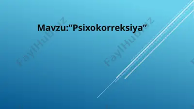 psixokorreksiya — PPTX