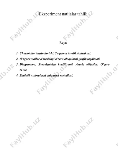 eksperiment natijalar tahlili — DOC