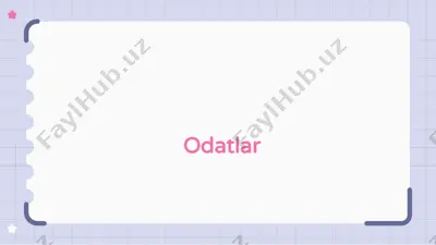 odatlar — PPTX