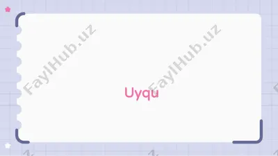 uyqu — PPTX