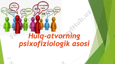 hulq-atvorning psixofiziologik asosi — PPTX