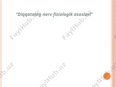diqqatning nerv fiziologik asoslari — PPTX