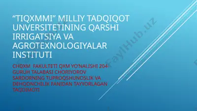 g’o’za yetishtirish texnologiyasi 2 — PPTX