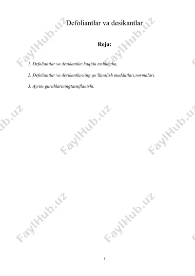 defoliantlar va desikantlar — DOC