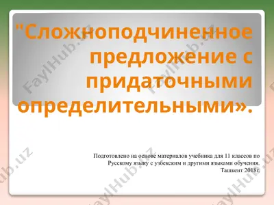 19. спп с придаточными определительными  11 - sinf — PPTX
