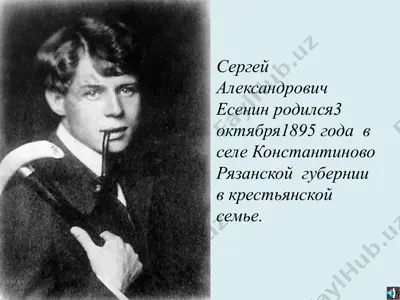 сергей александрович есенин. 8 - sinf — PPTX