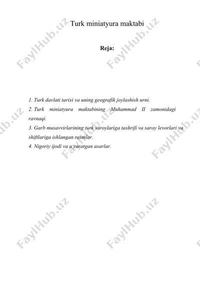 turk miniatyura maktabi — DOC