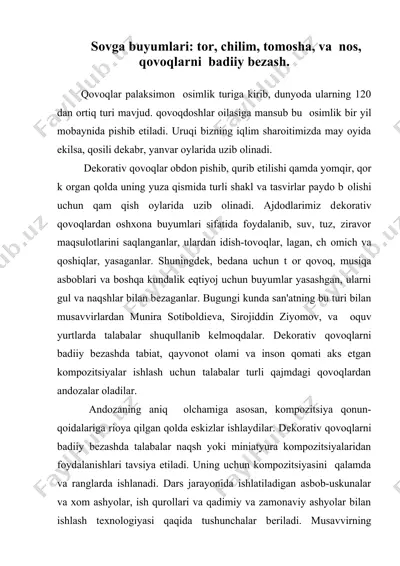 sovga buyumlari — DOC
