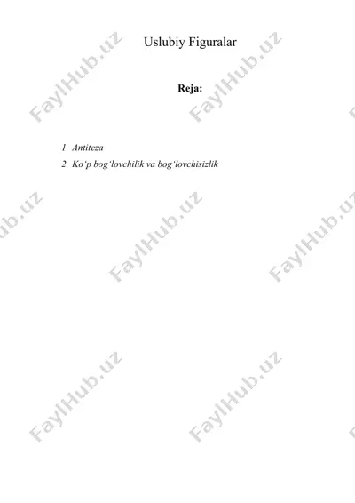 uslubiy figuralar — DOC