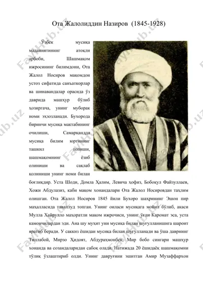 ота жалолиддин назиров (1845-1928) — DOC