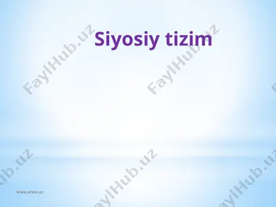 siyosiy tizim — PPT