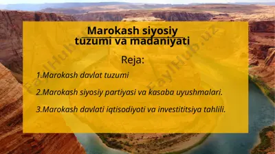 marokash siyosiy tuzumi va madaniyati — PPTX