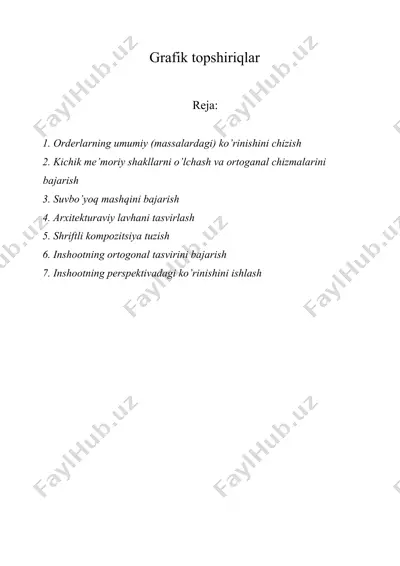 grafik topshiriqlar — DOCX