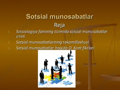sotsial munosabatlar — PPT