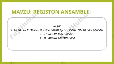 registon ansambli — PPTX
