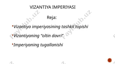 vizantiya imperiyasi — PPTX