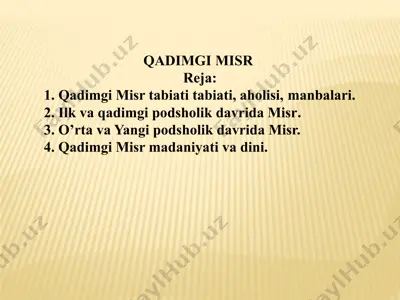 qadimgi misr 3 — PPTX