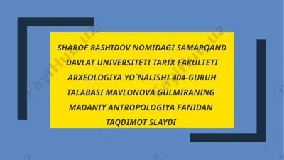 o’rta asrlar va uyg’onish davri yevropasida madaniy-antropologik g’oyalar — PPTX