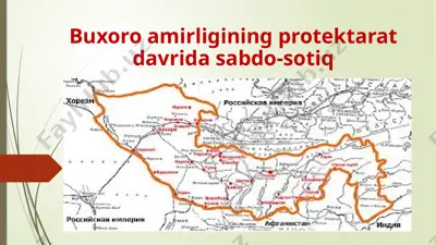 buxoro amirligining protektarat davrida savdo-sotiq — PPTX