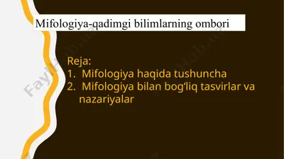 mifologiya-qadimgi bilimlarning ombori — PPTX