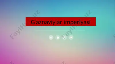g’aznaviylar imperiyasi — PPTX