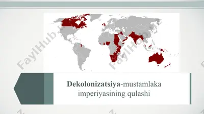 dekolonizatsiya-mustamlaka imperiyasining qulashi — PPTX